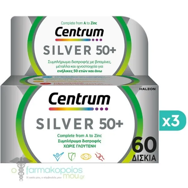 3x Centrum Silver 50+, 3x60tabs