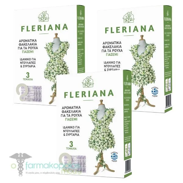 3x Fleriana Jasmine Fragrance Sachets, 3x3pcs