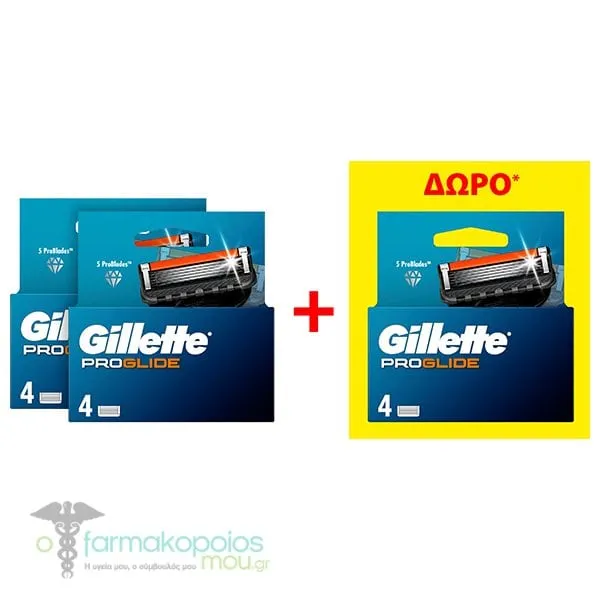 3x Gillette ProGlide Men's Razor Replacement Heads, 3x4pcs
