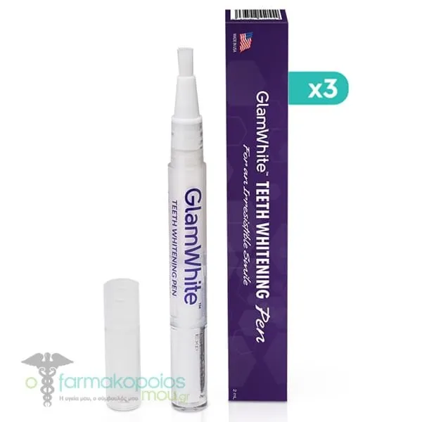 3x GlamWhite Teeth Whitening Pen, 3x2ml