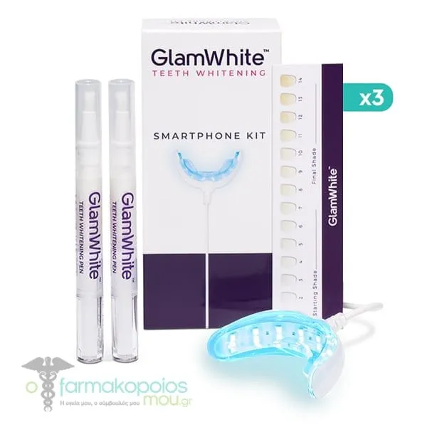 3x GlamWhite Teeth Whitening Smartphone Kit, 3x1pcs