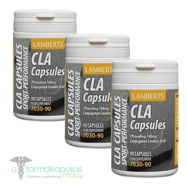 3x Lamberts CLA Capsules, 3x90caps