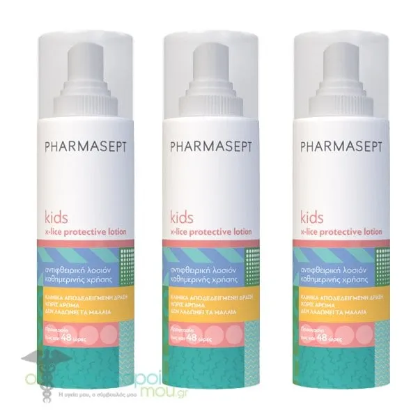 3x Pharmasept Kids X-Lice Protective Lotion, 3x100ml