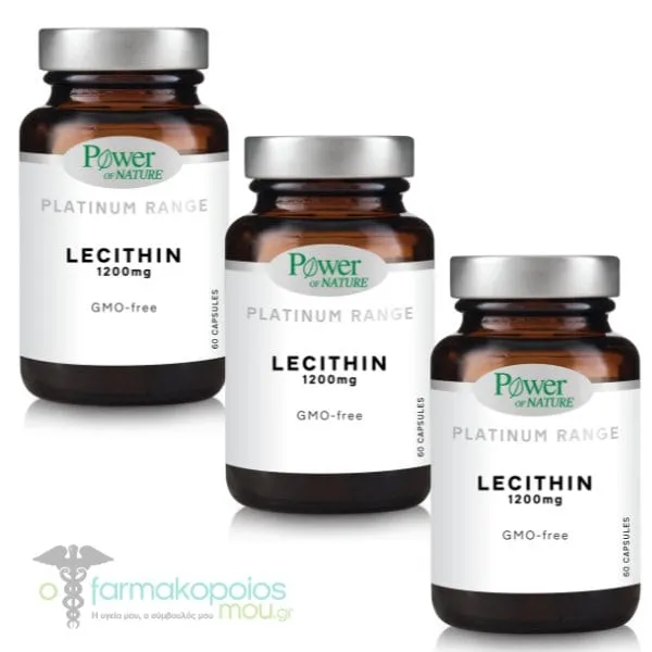 3x Power of Nature Platinum Range Lecithin 1.200mg, 3x60caps