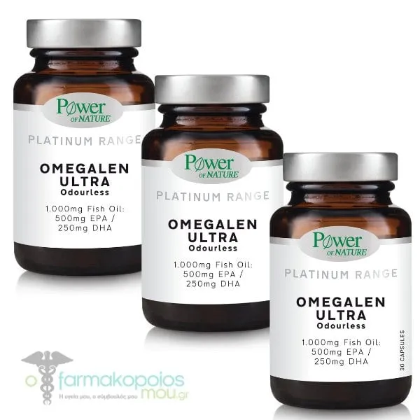 3x Power of Nature Platinum Range Omegalen Ultra, 3x30caps