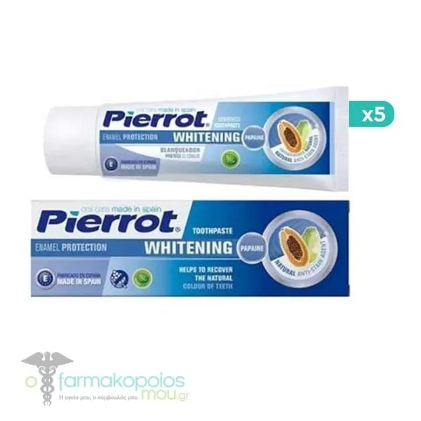 5x Pierrot Whitening Toothpaste, 5x75ml