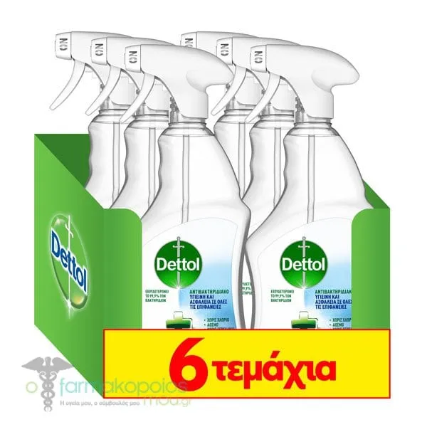 6 x Dettol Antibacterial Surface Cleanser Spray, 6 x 500ml