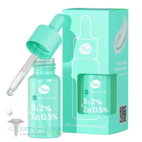 7DAYS MB B3 ZN Oil Control Face Serum Ορός Προσώπου κατά της Λιπαρότητας, 20ml