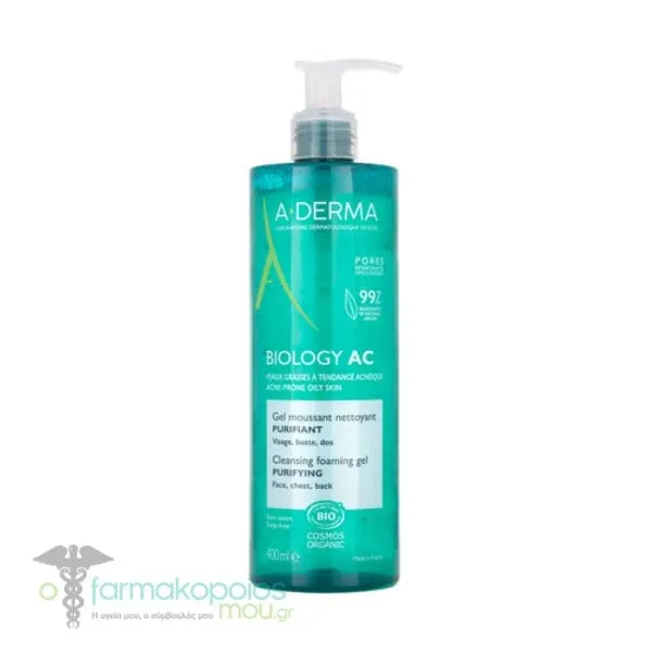 A-Derma Biology AC Cleansing Foaming Gel Purifying, 400ml