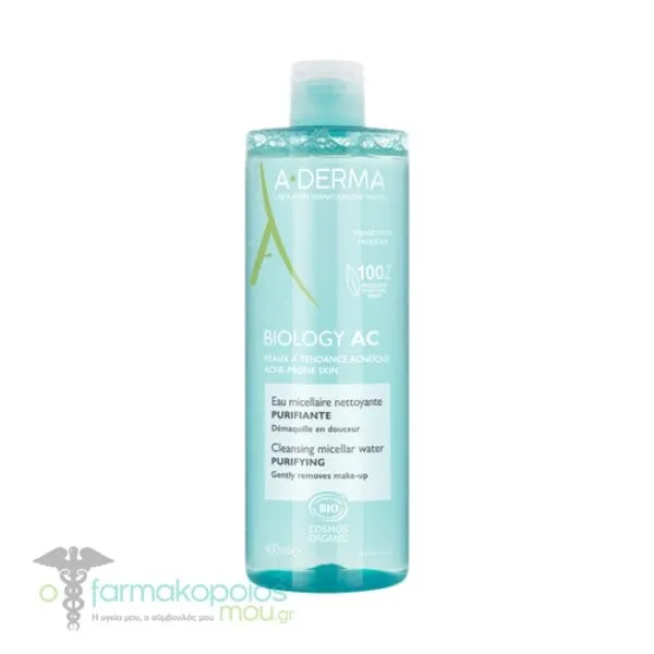 A-Derma Biology AC Purifying Cleansing Micellar Water for Acne-Prone Skin, 400ml