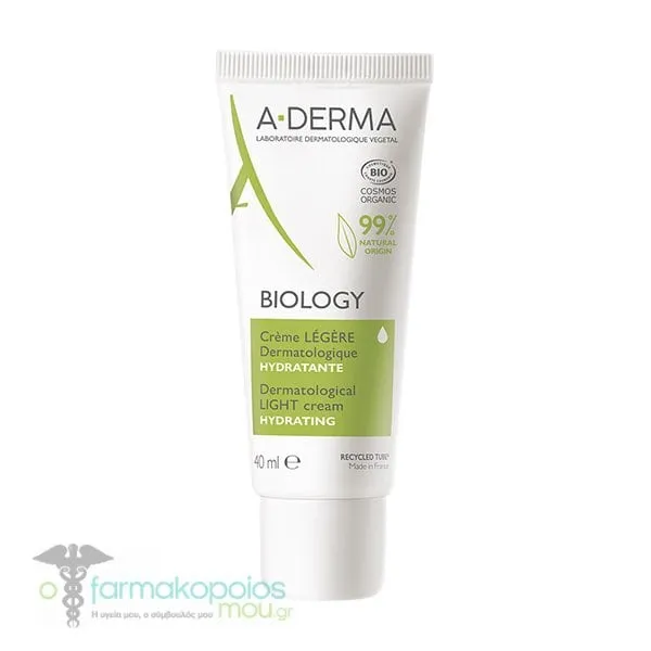 A-Derma Biology Creme Legere Hydrating Light Cream, 40ml