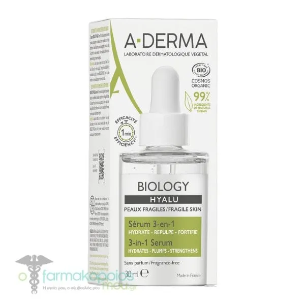 A-Derma Biology Hyalu 3-in-1 Serum, 30ml