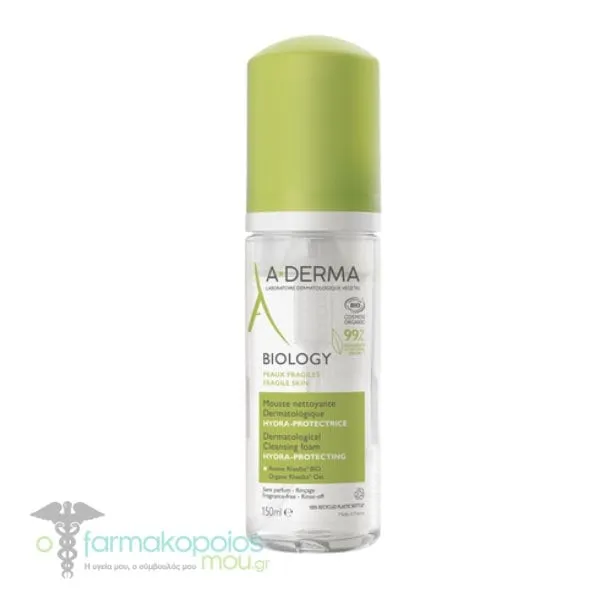 A-Derma Biology Hydra-Protective Dermatological Cleansing Foam, 150ml