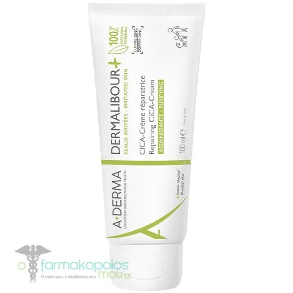 A-Derma Dermalibour+ Επανορθωτική Eξυγιαντική CICA -Κρέμα κατά των Ερεθισμών για Πρόσωπο &amp; Σώμα, 100ml