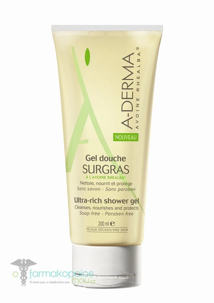 A-Derma Ultra-Rich Shower Gel for Dry Fragile Skin, 200ml