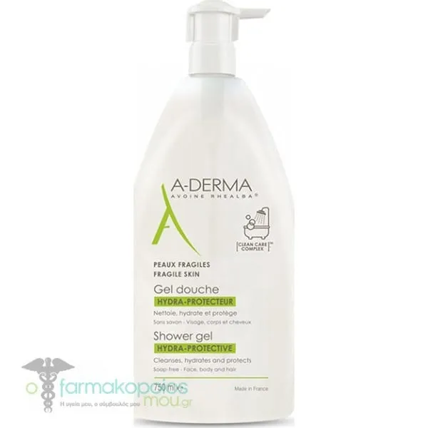 A-Derma Hydra Protective Shower Gel for Fragile Skin, 750ml
