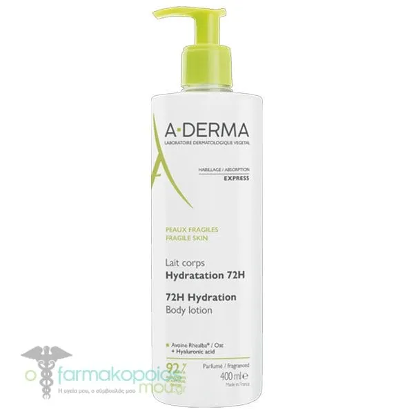 A-Derma The Essentials Λοσιόν Σώματος 72ωρης Eνυδάτωσης, 400ml