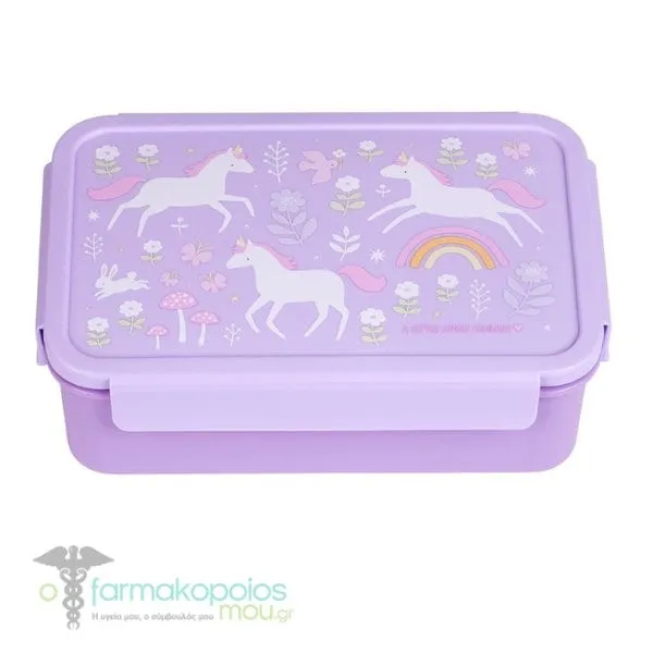 A Little Lovely Company Bento Lunch Box, 1pc - Unicorn