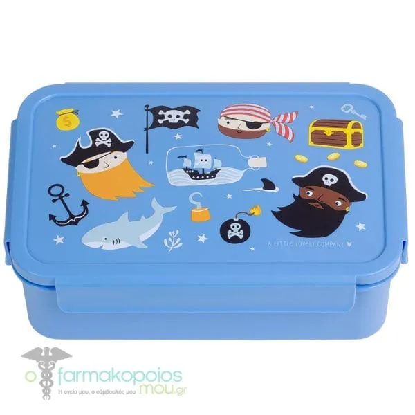 A Little Lovely Company Bento Lunch Box Δοχείο Φαγητού με Χωρίσματα 1.2lt, 1τεμ - Pirates