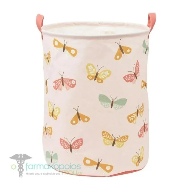 A Little Lovely Company Cotton Storage Basket, 1pc - Butterflies