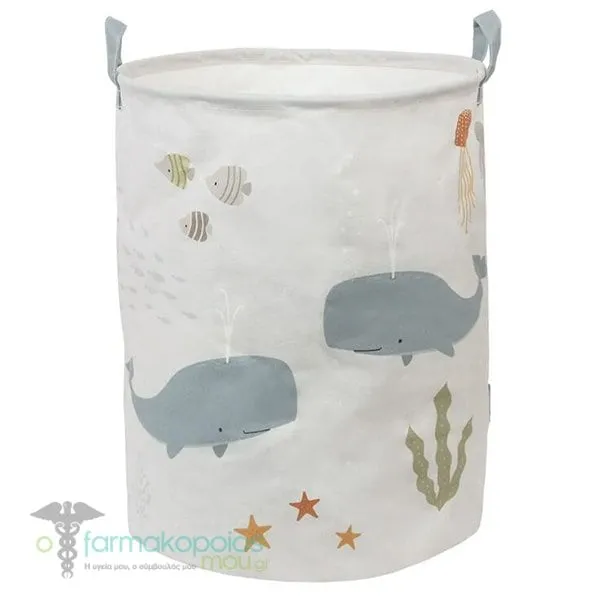 A Little Lovely Company Cotton Storage Basket, 1pc - Ocean
