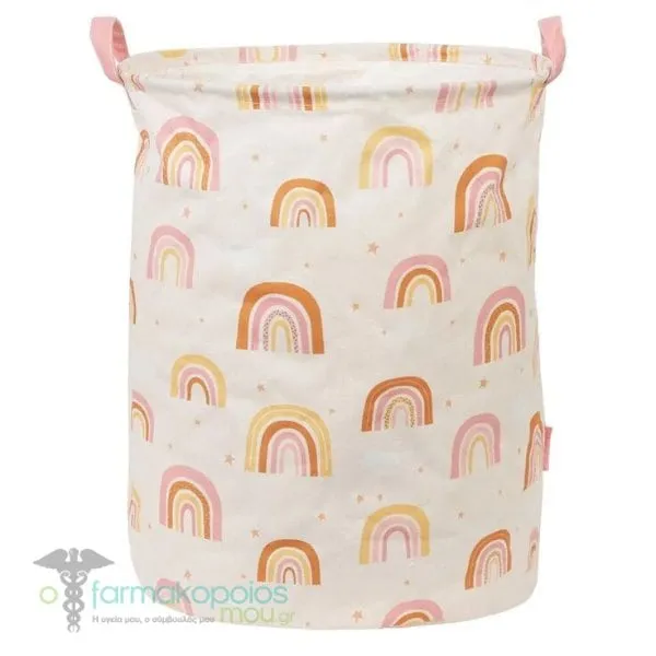A Little Lovely Company Cotton Storage Basket, 1pc - Rainbows