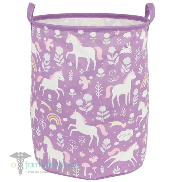 A Little Lovely Company Cotton Storage Basket, 1pc - Unicorn