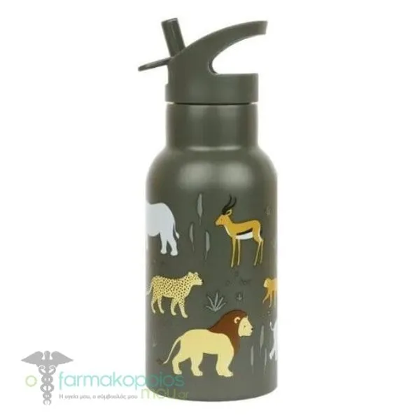 A Little Lovely Company Stainless Steel Drink Bottle, 350ml - Savanna