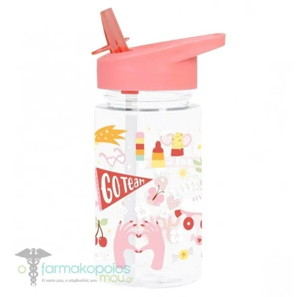 A Little Lovely Company Παιδικό Παγούρι από Tritan με Καλαμάκι, 450ml - Fun