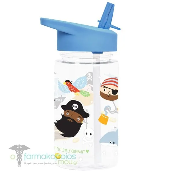 A Little Lovely Company Παιδικό Παγούρι από Tritan με Καλαμάκι, 450ml - Pirates