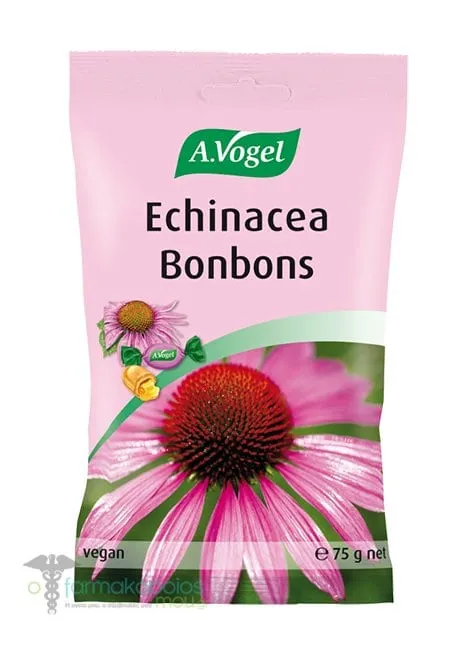 A. Vogel Echinacea Bonbons Filled Candies with Fresh Echinacea & Vitamin C for Sore Throat & Immune Boost, 75gr