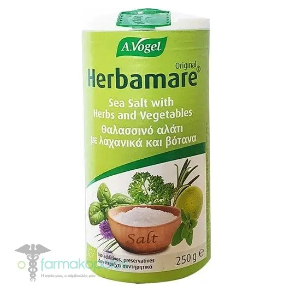 A. Vogel Herbamare Original Sea Salt with Vegetables, Herbs & Ocean Algae with Very Low Sodium Content, 250gr