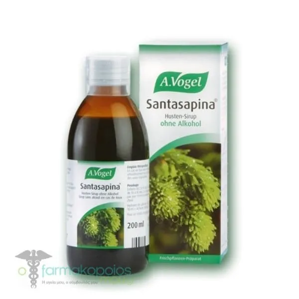 A. Vogel Santasapina Herbal Wild Fir Syrup for Sore Throat, Cough & Nasal Congestion - Adults & Children, 200ml