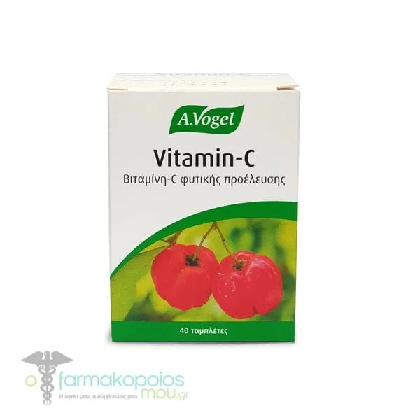 A. Vogel Vitamin C Organic 100% Absorbable Vitamin C from Fresh Acerola to Stimulate the Organism & Strengthen the Immune System, 40tabs