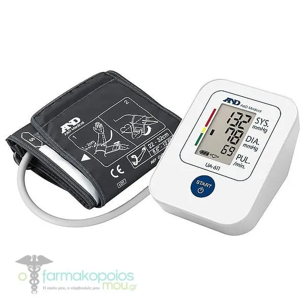 A&D UA 611 plus Digital Upper Arm Blood Pressure Monitor (22-32cm), 1 piece
