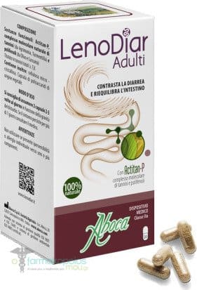 Aboca Lenodiar Adult Food Supplement for the treatment of Acute Diarrhea, 20 caps