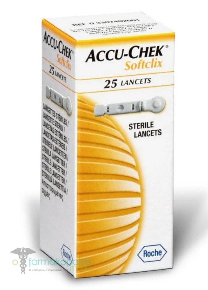 Roche Accu Chek Softclix Lancets for Accu-Chek Aviva, 25 lancets