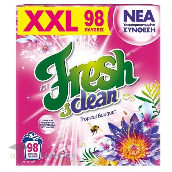 Actifresh & Clean Powdered Laundry Detergent with Floral Scent, 98scoops