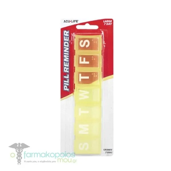 Acu-Life 300B Pill Case Weekly, 1pc - Κίτρινο