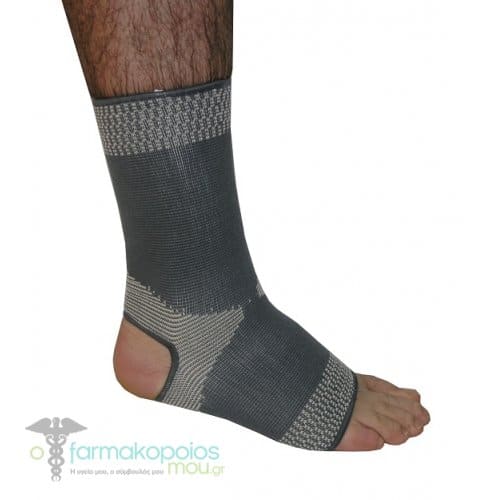 Adco Ankle Splint Simple Elastic (05400) for prevention & rehabilitation of minor ankle injuries, arthritis, 1 pair - Γκρί