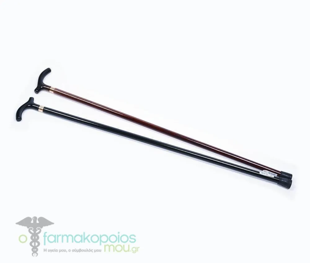 ADCO Women's Cane with T Handle (06110), In 2 colors Black & Brown, 1 piece - 002 Μαύρο