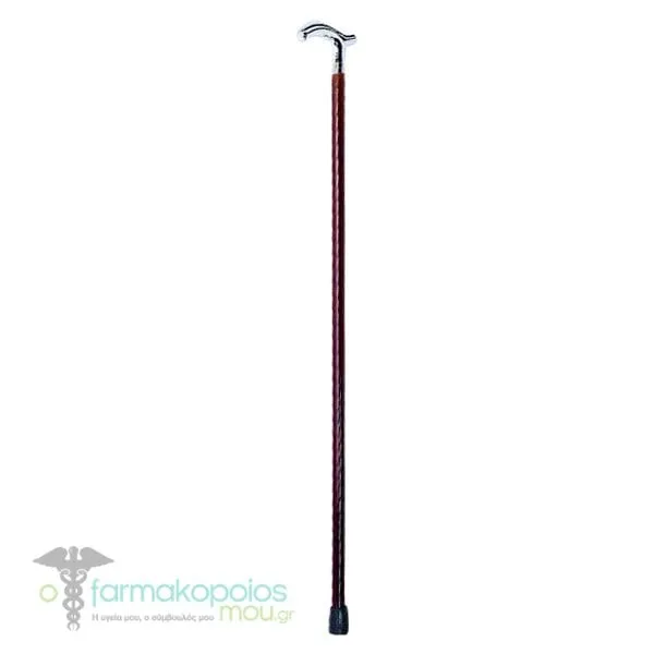 ADCO Cane with Silver Handle T (06120) Wooden - Metal, 1pc - Κάφε
