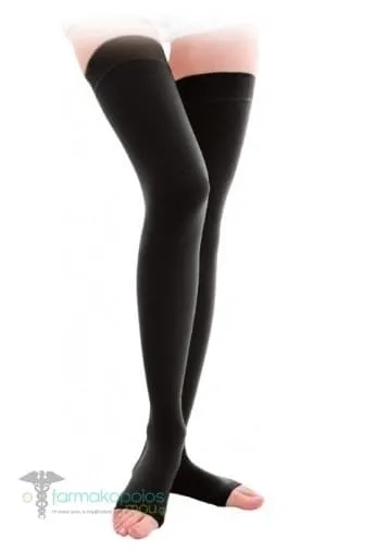 Adco Thigh Root Socks (07176) Class I (15-20mm Hg), 1 pair - 002 Μαύρο