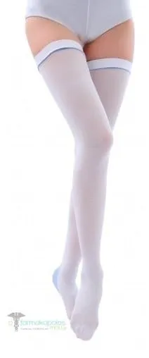 Adco Thigh Root Socks (07460) Anti-embolism (18mm Hg), 1 pair Color White