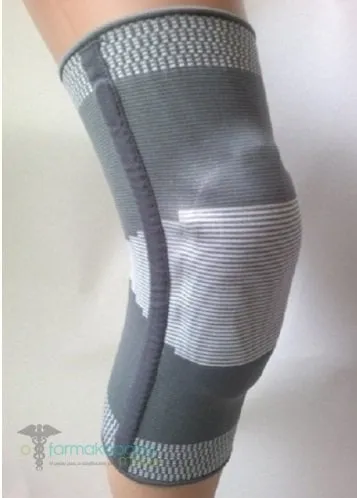 Adco Elastic Knee Pad with 2 Busks and Silicone (05280) Suitable for chondropathies, arthritis, knee inflammation, knee dislocations, lateral ligament injuries, 1 piece