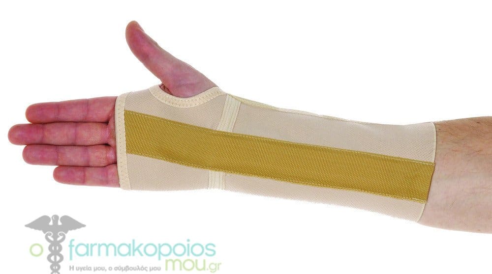 ADCO Wrist & Forearm Splint (03211) made of woven elastic fabric, Removable aluminum on the wrist & shin or ulna, with Velcro, for fractures of the wrist, shin, ulna, forearm injuries, Right Hand, 1 pc