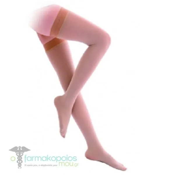 Adco Class II Thigh Root Socks (07271) Closed Toe Silicone (21-30mm Hg), 1 pair - Μπέζ