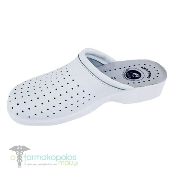 Adco Men's Iason PU Clogs White (09210), 1pair - Άσπρο