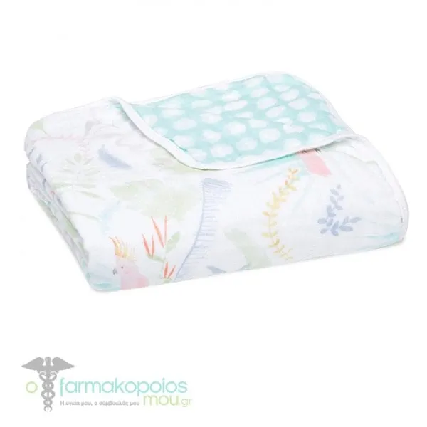 Aden + Anais Essentials Cotton Muslin Blanket Tropicalia - Jungle Bird (112 x 112cm), 1pc