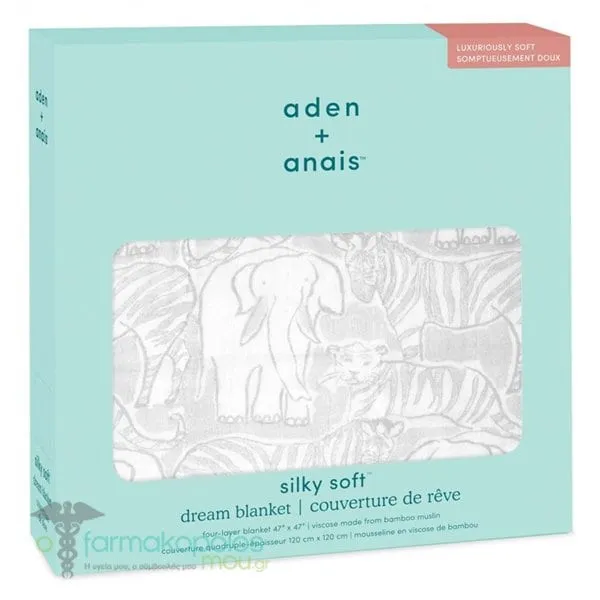 Aden + Anais Boutique Silky Soft Dream Blanket Culture Club-Animal Kingdom (120 x 120cm), 1pc